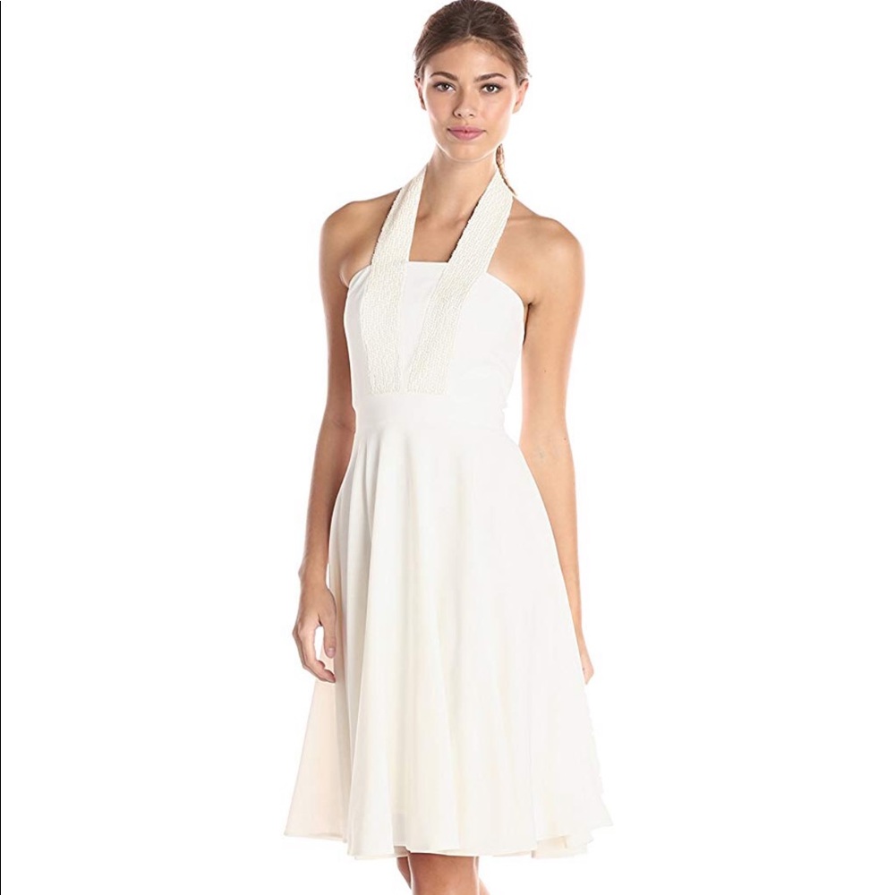 Halston heritage halter dress